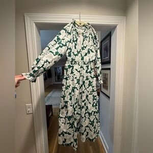 Hyacinth House green and white long sleeve dress